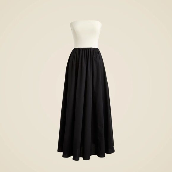 NWT J CREW Strapless colorblock mixy dress in Natural - Picture 5 of 7